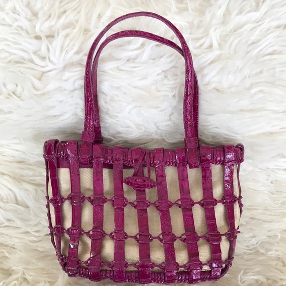 Nancy Gonzalez Handbags - Nancy Gonzalez Woven Crocodile Mini Tote